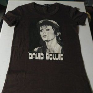 Vintage David Bowie Dolce & Gabbana Ziggy Stardust Size 36 Brown T-shirt